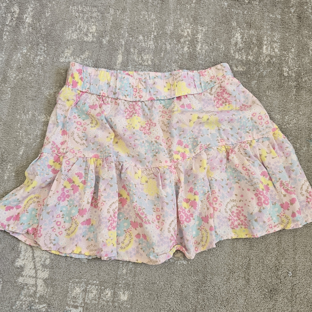 Topia Floral Mini Skirt in Pastel Hues